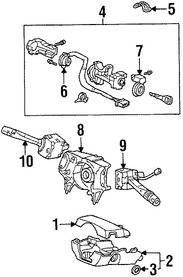 Foto de Cubierta de la Columna de Direccion Original para Honda Accord 1998 1999 2000 2001 2002 Marca HONDA Nmero de Parte 77350S84A01ZD