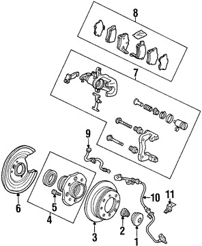 Foto de Cubierta de Polvo de Frenos Original para Honda Accord 1998 1999 2000 2001 2002 Marca HONDA Nmero de Parte 43253S4K305