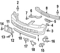 Foto de Perno de la barra de impacto del parachoque Original para Acura Honda Marca HONDA Nmero de Parte 90110SE7000