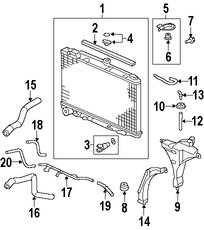 Foto de Manguera de Tanque Recuperacin de Refrigerante Original para Honda Odyssey 2005 2006 2007 2008 2009 2010 Marca HONDA Nmero de Parte 19103RGLA00