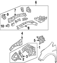 Foto de Bandeja de la batera Original para Honda Odyssey 2005 2006 2007 2008 2009 2010 Marca HONDA Nmero de Parte 60630SHJA01ZZ