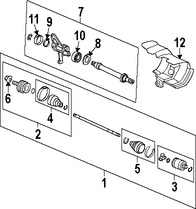 Foto de Juntas  Homocineticas Original para Honda Odyssey 2007 2008 2009 2010 Marca HONDA Nmero de Parte 44310SHJC01