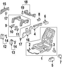 Foto de Perilla de ajuste de asiento Original para Honda Odyssey Honda CR-V Honda Ridgeline Acura RDX Marca HONDA Nmero de Parte 81139SNAA01