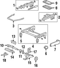 Foto de Cubierta de Riel de Asiento Original para Honda Odyssey Marca HONDA Nmero de Parte 81291SHJA01