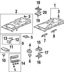 Foto de Techo Interior Original para Honda Odyssey 2008 Marca HONDA N�mero de Parte 83200SHJZ01ZC