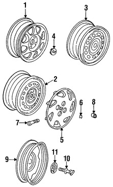 Foto de Tuerca de la Rueda Original para Acura Honda Marca HONDA Nmero de Parte 90304SA5013