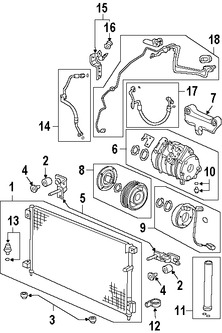 Foto de V�lvula de Alivio del Compresor Original para Acura Honda Marca HONDA N�mero de Parte 38801P9KE01