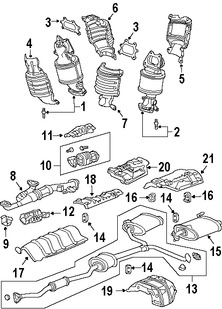 Catalizadores Bank 1,2 Honda Accord 3.5l 2008-2012