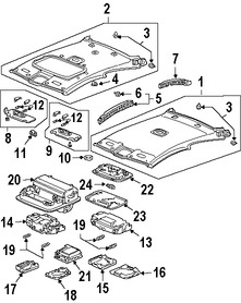 Foto de Luz de mapa Original para Honda Accord Honda Ridgeline Honda Odyssey Honda CR-V Marca HONDA Nmero de Parte 34404SDAA02