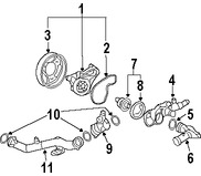 Foto de Polea de la bomba de agua del motor Original para Honda Civic Marca HONDA Nmero de Parte 19224PZA003