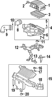 Foto de Arandela de la carcasa del filtro de aire Original para Honda Civic Honda CR-Z Honda Fit Honda Insight Marca HONDA N�mero de Parte 17136REJW00