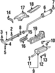 Foto de Sujetador Sistema de Escape Original para Honda Acura Marca HONDA Nmero de Parte 18215S5DA01