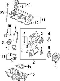 Foto de Adaptador del Filtro de aceite del Motor Original para Honda Civic Marca HONDA Nmero de Parte 15220RNAA01