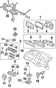 Foto de Panel de Instrumentos Original para Honda Civic 2007 2008 2009 2010 2011 Marca HONDA Nmero de Parte 78120SNAA14