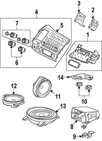 Foto de Perilla de Radio Original para Honda Civic 2006 2007 2008 2009 2010 2011 Marca HONDA Nmero de Parte 39103SVAA42