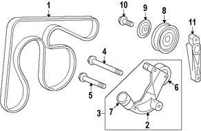 Foto de Tensor de correa Original para Honda Civic 2013 2014 2015 Marca HONDA Nmero de Parte 31179R0A005