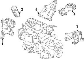 Foto de Montura de Transmisin Automtica Original para Honda Civic 2014 2015 Marca HONDA Nmero de Parte 50850TR0A91