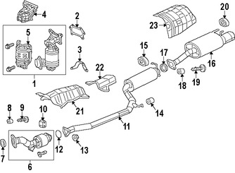 Foto de Tubo de Escape Intermedio Original para Acura ILX 2015 Honda Civic 2014 2015 Marca HONDA Nmero de Parte 18220TR7A02