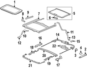 Foto de Cristal del Techo Corredizo Original para Honda Civic 2014 2015 Marca HONDA Nmero de Parte 70200TS8A02