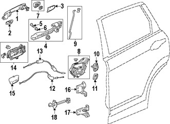 Foto de Conjunto de pestillo de puerta Original para Honda CR-V 2014 2015 2016 Honda Fit 2017 2015 2016 Marca HONDA Nmero de Parte 72650T0AH01