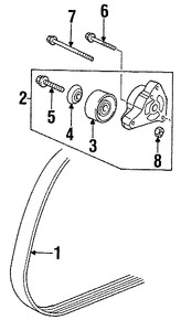 Foto de Polea Tensora Correa Accesoria Original para Acura RSX Acura TSX Honda CR-V Honda Civic Honda Accord Marca HONDA Nmero de Parte 31180PNAJ01