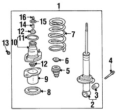 Foto de Buje Puntal De Suspensin Original para Honda CR-V Marca HONDA Nmero de Parte 52622S7A014