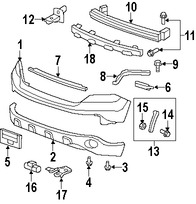 Foto de Cubierta del parachoques Original para Honda CR-V 2007 2008 2009 Marca HONDA Nmero de Parte 04711SWAA91ZZ