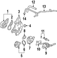 Foto de Brida de Drenaje de Refrigerante de Motor Original para Honda CR-V 2010 2011 Acura ILX 2013 2014 2015 Marca HONDA Nmero de Parte 19350R40A00