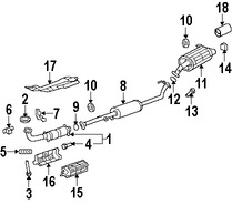 Foto de Sujetador Sistema de Escape Original para Honda CR-V Acura Marca HONDA Nmero de Parte 18215SWAJ01