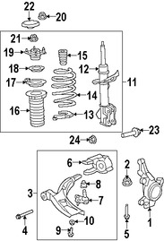 Foto de Tornillo de Brazo de Control de Suspension Original para Honda CR-V Acura ILX Acura RDX Marca HONDA Nmero de Parte 90116SNA010