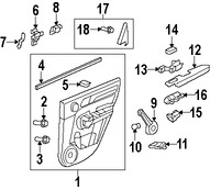 Foto de Bisel de Switch de Vidrio Electrico Original para Honda CR-V 2007 2008 2009 2010 2011 Marca HONDA Nmero de Parte 83760SWAA01ZA