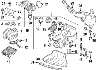 Foto de Aislante de la carcasa del filtro de aire Original para Honda CR-Z Honda Fit Marca HONDA N�mero de Parte 17213RTW000