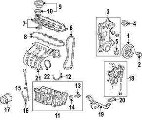 Foto de Tapa de Valvula del Motor Original para Honda Insight Honda Civic Acura ILX Marca HONDA Nmero de Parte 12310RBJ003