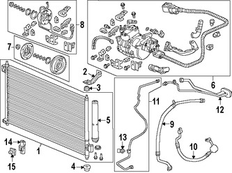 Foto de Manguera Descarga Refrigerante Aire Acondicionado Original para Honda Civic 2012 2013 2014 2015 Acura ILX 2013 2014 Marca HONDA Nmero de Parte 80315TR2A01