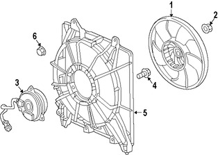 Foto de Cubierta de ventilador de enfriamiento del motor Original para Honda Fit 2015 2016 2017 Marca HONDA Nmero de Parte 190155R1003