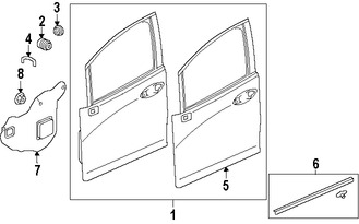 Foto de Sello de la puerta Original para Honda Fit 2015 2016 2017 Marca HONDA Nmero de Parte 72326T5RA01