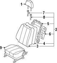 Foto de Guia de Reposacabezas Original para Hyundai Sonata 2006 2007 2008 Marca HYUNDAI Nmero de Parte 883800A100QS