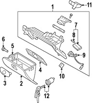 Foto de Guantera Original para Hyundai Tucson 2006 2007 2008 2009 Marca HYUNDAI N�mero de Parte 845402E500U7