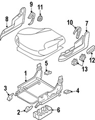 Foto de Manilla de Ajuste de Reclinacion Asiento Trasero Original para Hyundai Tucson 2006 2007 2008 2009 Marca HYUNDAI Nmero de Parte 881242E000Z9