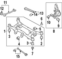 Foto de Buje del Muon de Suspensin Original para Kia Sportage Hyundai Tucson Hyundai Tiburon Marca HYUNDAI Nmero de Parte 552272D000