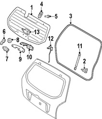 Foto de Soporte de Elevacin del Vidrio Trasero Original para Hyundai Tucson 2005 2006 2007 2008 2009 Marca HYUNDAI Nmero de Parte 871702E020