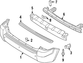 Foto de Perno de la barra de impacto del parachoque Original para Kia Hyundai Marca HYUNDAI Nmero de Parte 1125110306K