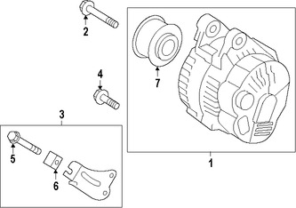 Foto de Polea del Alternador Original para Hyundai Tucson Hyundai Veloster Kia Soul Kia Forte Kia Forte Koup Kia Forte5 Marca HYUNDAI Nmero de Parte 373202B000