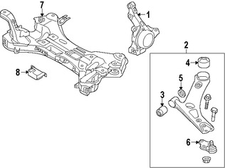 Foto de R�tula de Suspensi�n Original para Hyundai Tucson Hyundai Sonata Kia Sportage Marca HYUNDAI N�mero de Parte 545303S000