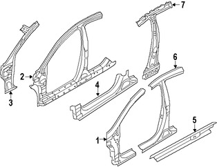 Foto de Estribo Original para Hyundai Sonata 2011 2012 2013 2014 2015 Marca HYUNDAI Nmero de Parte 651804R000
