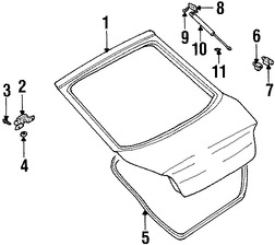 Foto de Puerta Trasera Original para Hyundai Tiburon 2003 2004 2005 Marca HYUNDAI Nmero de Parte 737002C130