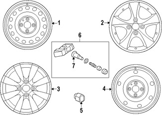 Foto de Ruedas Original para Hyundai Accent 2012 2013 2014 2015 2016 2017 Marca HYUNDAI N�mero de Parte 529101R900