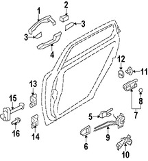 Foto de Refuerzo de Manija Exterior de la Puerta Original para Hyundai Azera 2006 2007 2008 2009 Marca HYUNDAI Nmero de Parte 834863L000