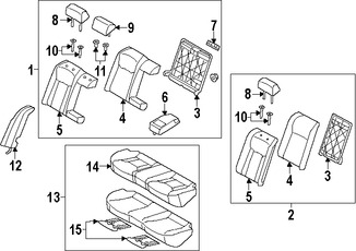 Foto de Guia de Reposacabezas Original para Hyundai Azera Hyundai Sonata Marca HYUNDAI N�mero de Parte 883923S050YDA