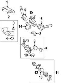 Foto de Interruptor del limpiaparabrisas Original para Hyundai Elantra 2007 2008 2009 2010 Marca HYUNDAI N�mero de Parte 934202H201